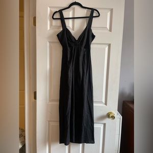 low cut midi dress.